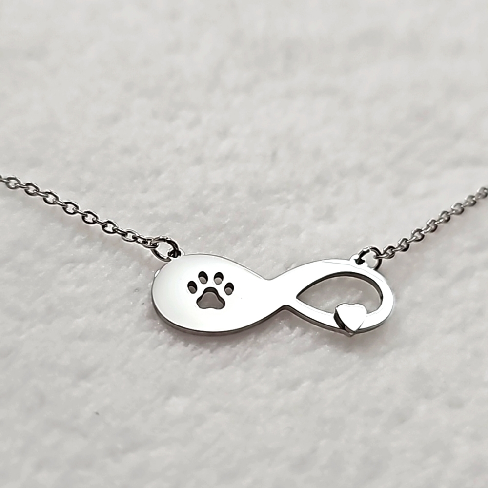 Animal Paw love Stainless Steel Necklace